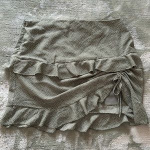 Princess Polly Green Polka Dot Skirt